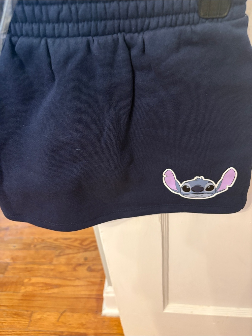 Disney Navy Skirt with Stitch Hem Graphic